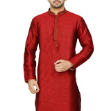 060maroonembonlykurta-1