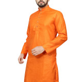 073orangeplainonlykurta-2