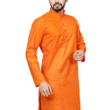 073orangeplainonlykurta-3