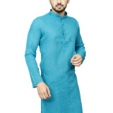 084bluplainonlykurta-3