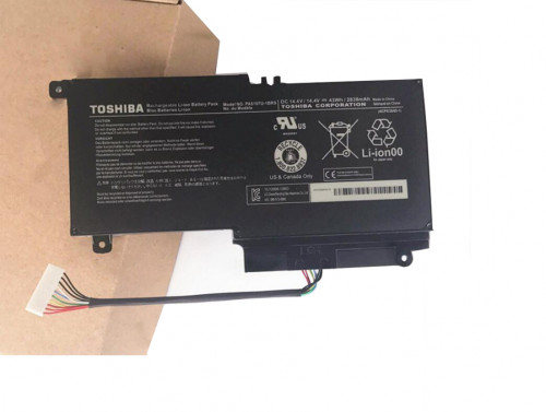 Original Batería Toshiba Satellite P50T-B-11D 43Wh
 https://www.es-adaptador.com/original-bater%C3%ADa-toshiba-satellite-p50tb11d-43wh-p-113843.html

 Info producto
- Tipo: Li-ion
- Voltaje (Volt): 14.4 Volt
- Capacidad: 2838 mAh / 43 Wh / 4-Célula
- Color: Negro
- Condición: Nuevo,100% Original
- Garantía: 6 meses de garantía y 30 días de devolución de dinero
Paquete incluido:
- 1 x Batería Toshiba (con herramientas)
Modelo Compatible:
- 912TA003H Toshiba, P000561920 Toshiba, PA5065U-1BRS Toshiba, G71C000D1110 Toshiba, P000613990 Toshiba,