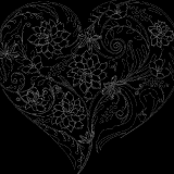 2462147-black-and-white-plants-and-flowers-in-heart-shape