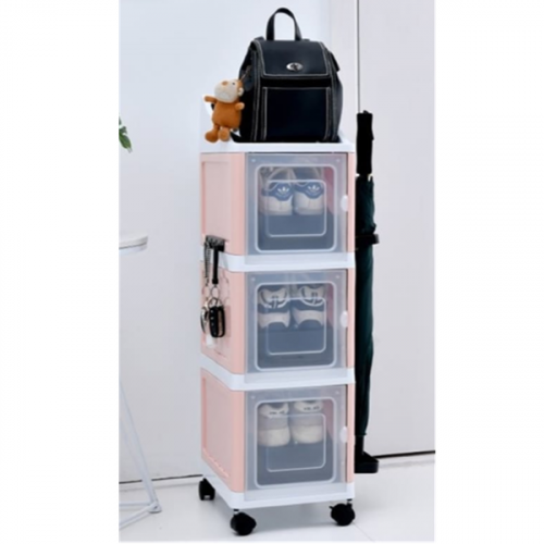 4 Tier Stackable Multi Functional Cabinet with Umbrella Accessory Rack 2