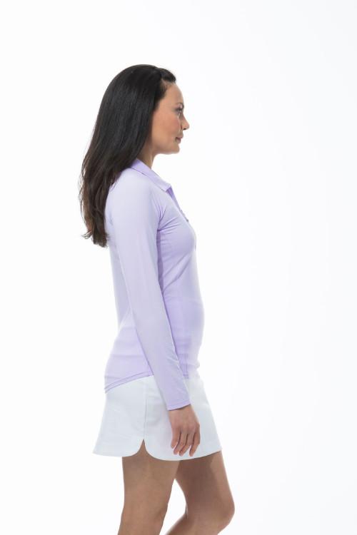 900601 SanSoleil SolTek ICE Zip Polo. Lilac (3)