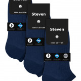 A-042-Mens-3-Pair-100-Ankle-Cotton-Socks-BLU-PACK-X3