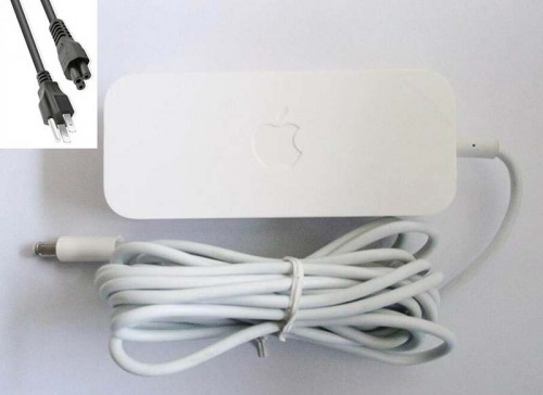 https://www.goadapter.com/original-apple-airport-extreme-a1034-22w-chargeradapter-p-17677.html

Product Info:
Input:100-240V / 50-60Hz
Voltage-Electric current-Output Power: 12V-1.8A-22W
Plug Type: 5.5mm / 2.5mm no Pin
Color: White
Condition: Used(85% new),Original
Warranty: Full 12 Months Warranty and 30 Days Money Back
Package included:
1 x Apple Charger
1 x US-PLUG Cable(or fit your country)
Compatible Model:
Apple A1202, Apple A1034, Apple A1143, Apple A1354, Apple A1408, Apple A1521