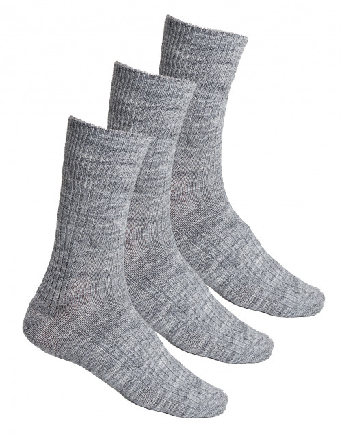Art.044 Alpaca Wool Socks CL 044 LT GRY X3