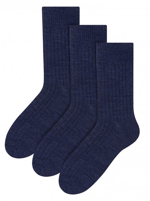 Art.044 Alpaca Wool Socks CM 044 NVY X3