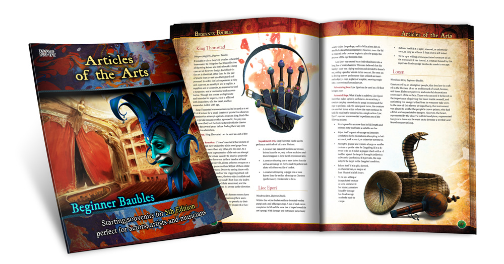 Preview of the cover and interior of Beginner Baubles Articles of the Arts