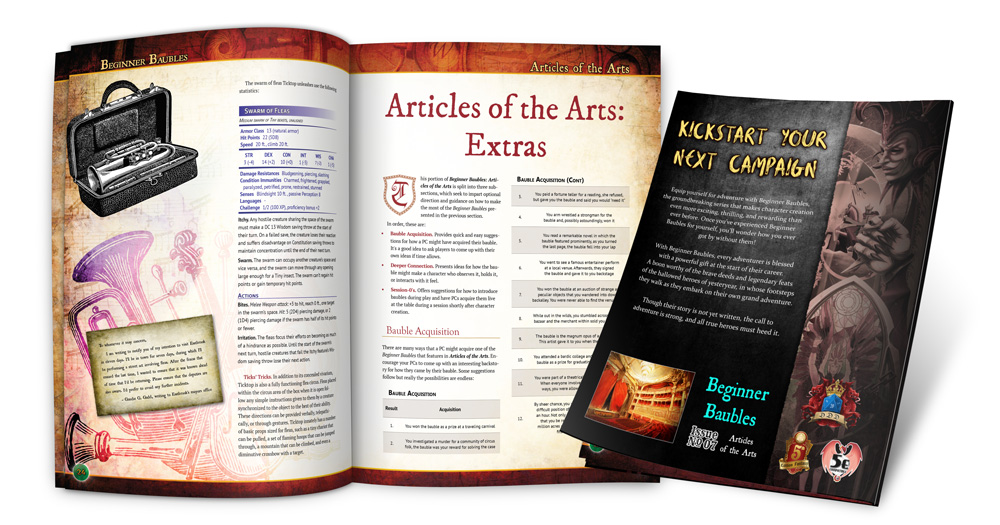 Preview of the interior and rear cover of Beginner Baubles Articles of the Arts