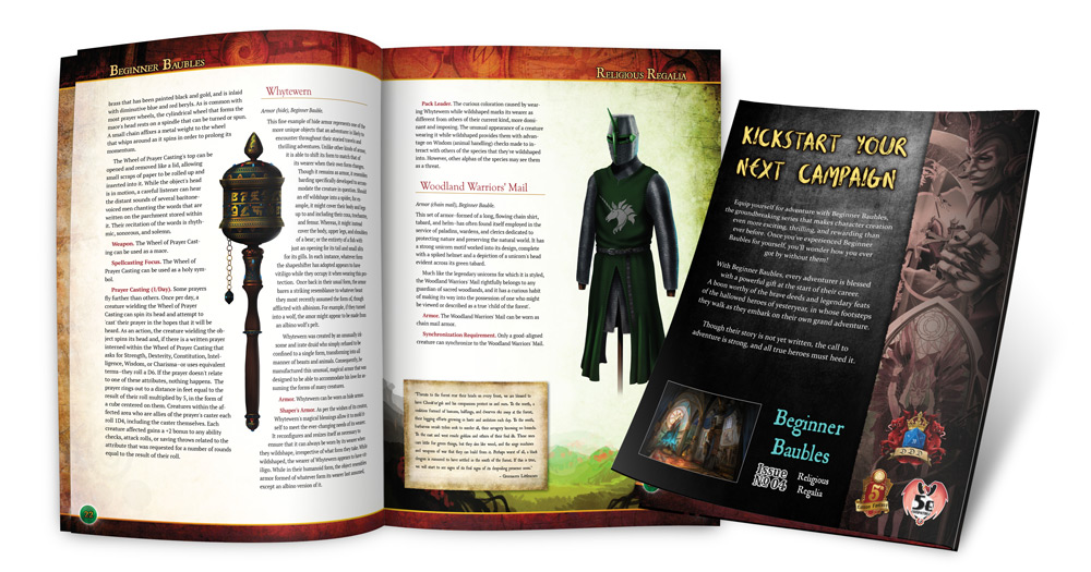 Preview of the interior and rear cover of Beginner Baubles Religious Regalia