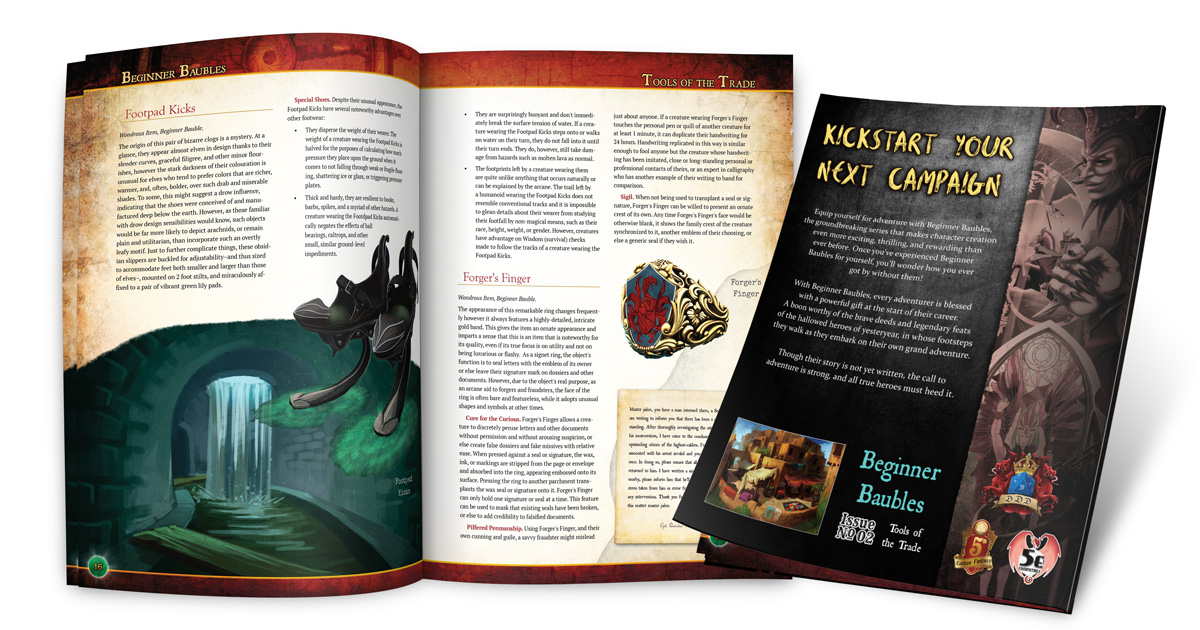 Preview of the interior and rear cover of Beginner Baubles Tools of the Trade