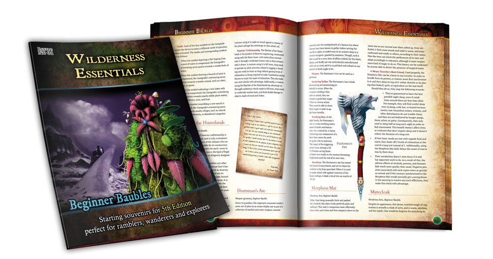 Preview of the cover and interior of Beginner Baubles Wilderness Essentials