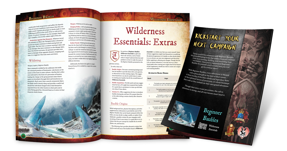 Preview of the interior and rear cover of Beginner Baubles Wilderness Essentials