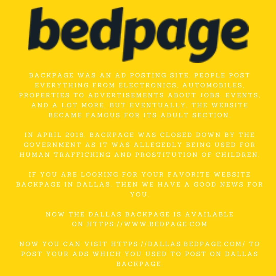 Image Backpage Dallas in Bedpagead's images album.