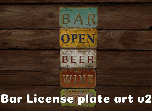 Bar License plate art v2