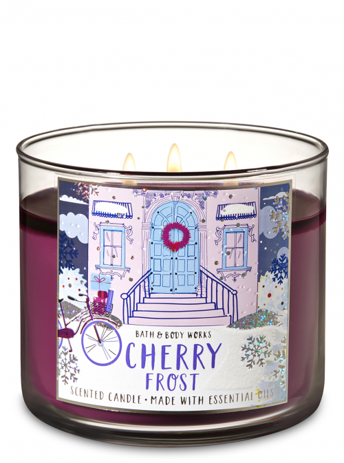 Bath & Body Woks Cherry Frost, 3 wick candle