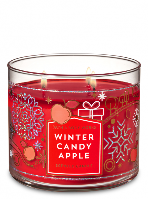 Bath & Body Woks Winter Candle Apple, 3 wick candle