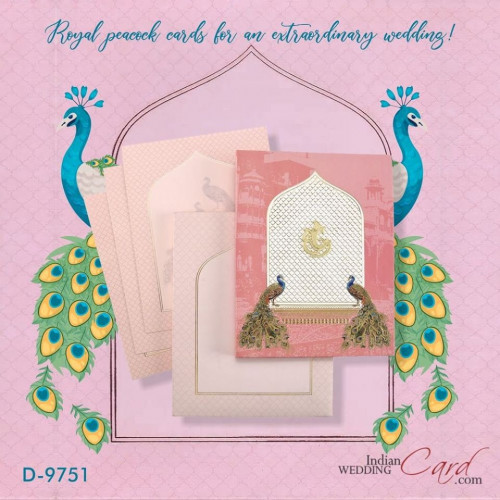 The use of peacock symbolism on wedding invitations is an age old tradition; one that Indian Wedding Card has pursued with its Peacock Theme Cards. To add the regality and grace of a peacock, choose this stunning peacock theme wedding Card for your wedding. At Indian Wedding Cards, our Peacock Theme Cards are nothing less than spectacular. From actual peacock images, to motifs, peacock feathers to even a single quill; our peacock themed wedding invitations embody grace, elegance and style. Our peacock wedding invitations are a hit with couples of all ages! Shop @ https://www.indianweddingcard.com/Peacock-Wedding-Invitations.html