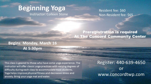 Beginning Yoga March 16