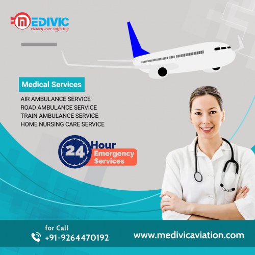 Medivic Aviation Air Ambulance Services in Dibrugarh provide an effective patient transfer service in the entire state at an effective price. We provide all types of Air Ambulance services to the patient as per the requirement of EMT shifting. 

More@ https://bit.ly/2EGzdpi
