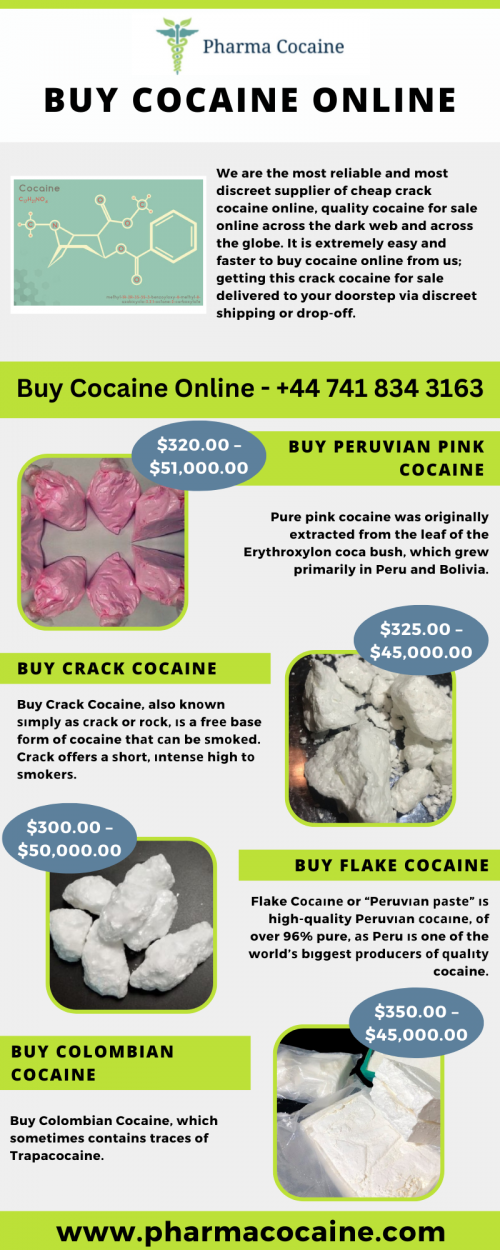 We are the most reliable and most discreet supplier of cheap crack cocaine online. Buy Cocaine Online, Order Now at https://pharmacocaine.com/