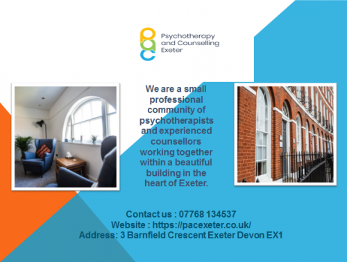 PAC Exeter offer psychotherapy room listings to rent for mental health practitioners. We consult room to rent by the hour, day, week or month or a life time. https://pacexeter.co.uk/