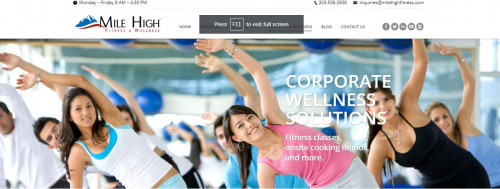 We provide corporate wellness programs in Denver and Nationwide.  We offer onsite fitness classes, wellness seminars, onsite massage therapy, challenges and more to help with lifestyle change and prevention at work, home and school.

As Denver’s #1 Mobile Fitness Company, we will come to your home, office or any location that is convenient to you. Our fitness trainers and instructors are all certified and able to help you meet your goals with or without equipment.  A small space is all that is needed to give you a great workout at a time and place that is convenient with your schedule.The convenience of an ongoing onsite fitness class, seminar or workshop offers increased morale, greater participation and improved biometrics leading to insurance premium reductions.
#milehighfitness #Wellnesschallenge #Corporatewellnessprograms #Personaltrainerdenver #personaltrainerdenver #exerciseonketo #bootcampworkouts #personaltrainerdenverco #personaltrainercost

Web:- https://milehighfitness.com/