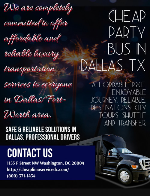 Cheap Party Bus in Dallas TX