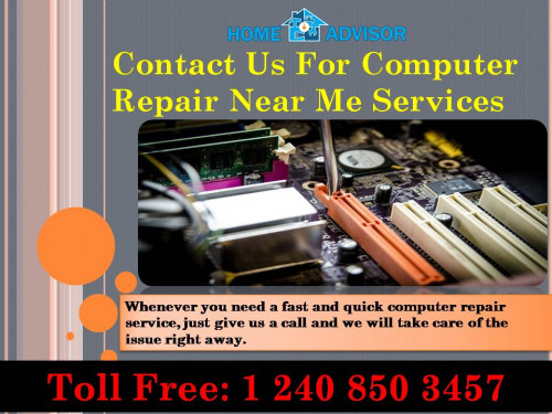 Whenever you need a fast and quick computer repair service, just give us a call +1 240 850 3457 and we will take care of the issue right away. We are providing best and affordable services to all the customers in no time, contact us now +1 240 850 3457!!! or https://homeadvisor-nearme.com/computer-repair-near-me/