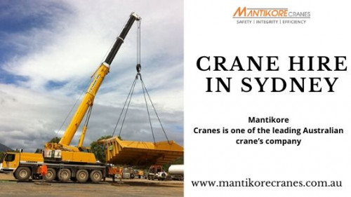 If you need crane hire in Sydney, Mantikore Cranes is the perfect place! The cranes are designs for safe and reliable performance. We have years of experience in the construction industry and sure that you get the best crane for your project’s needs. You can visit our website and view our current range of cranes for hire.

Source:  https://mantikorecranes.com.au/