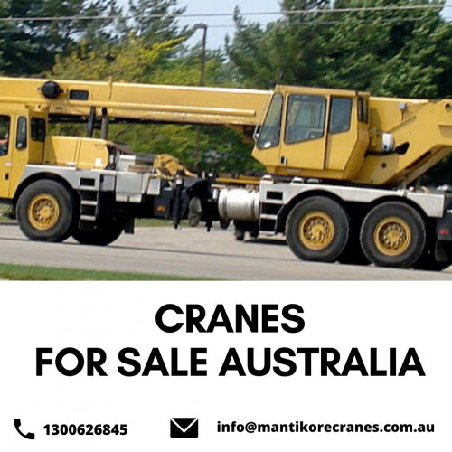 Looking for the best rates of Cranes for sale in Australia. We are the Australian based leading crane sale or hiring company.  We provide reliable equipment, professional site maintenance, efficient services, and best tower crane are available with different equipment.
Source:  https://mantikorecranes.com.au/