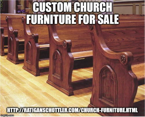 Looking for custom church furniture specifically designed for worshiping? We provide you with the most comprehensive selection of custom church furniture with seating, stacked or ganged together. All products are designed by our skilled and experienced craftsmen.
http://ratiganschottler.com/church-furniture.html