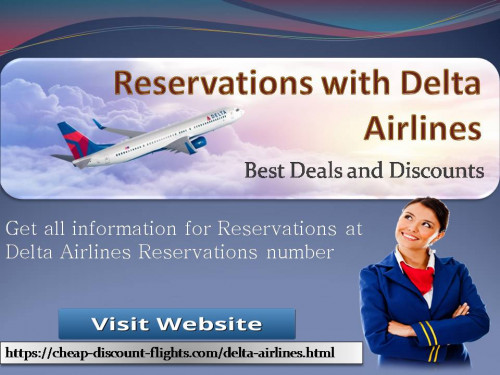 Passengers can easily book their flight tickets and enjoy an unforgettable flying experience with Delta Airlines Reservations. You can get best deals on Delta flight tickets by contacting at Delta airlines reservations number. To know more visit: https://cheap-discount-flights.com/delta-airlines.html