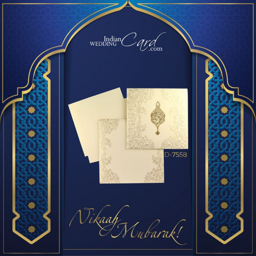 Nikaah ceremonies are the celebration of two families coming together. Check out beautiful Nikaah Wedding card for the big day at Indian Wedding Card now. order Now@ https://www.indianweddingcard.com/D-7558.html