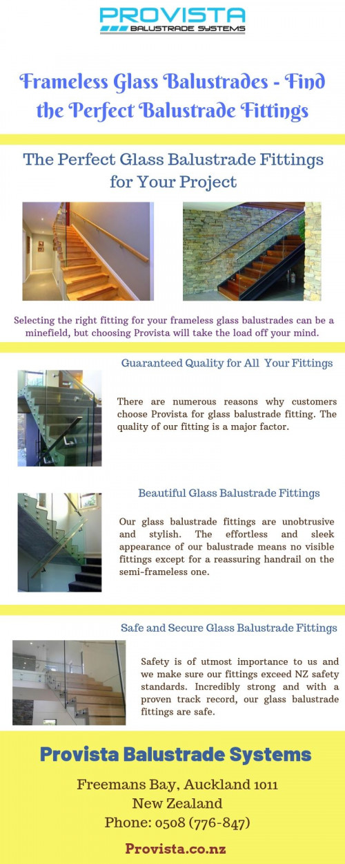 There was a time when people fit their own glass balustrades. But times have changed for the better! The advancement in technology has made glass balustrade affordable  and achievable project - they are an excellent choice for home-improver and self-builder. For more details, visit this link: https://bit.ly/2kOKNGy