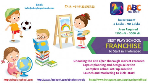 Start your own play school franchise with ABC Playschool group at low investment. Contact for preschool franchise opportunities in India.