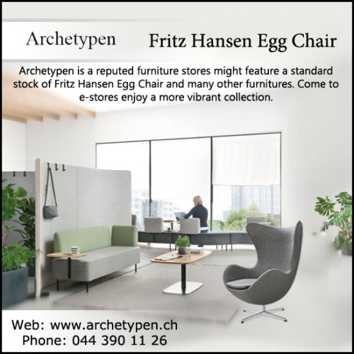 Discover high-quality and durable Fritz Hansen egg chair at archetypen.ch. True to its original descent, a casual piece of standard chair. It also enchants the lobby of a Royal Hotel. A sculptural design with an instant sense of empowerment can be found in this forever classic.