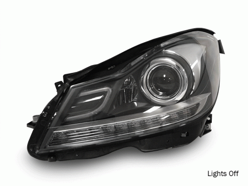 HL MBZ W204 12 DP PRO BLK LED DRL S