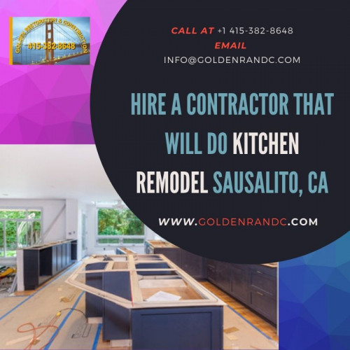 If you wish to enlist a contractor that will do Kitchen Remodel Sausalito, CA, their area unit many effects you should consider before concluding that contractor to utilize. Ensure you experience the best Remodel & Remodeling Sausalito, CA.

https://goldenrandc.com/kitchen-bathroom-remodel/