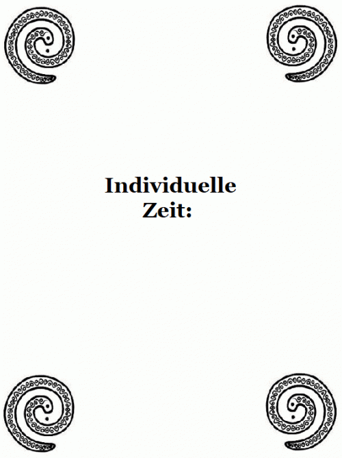 Individuelle Zeit