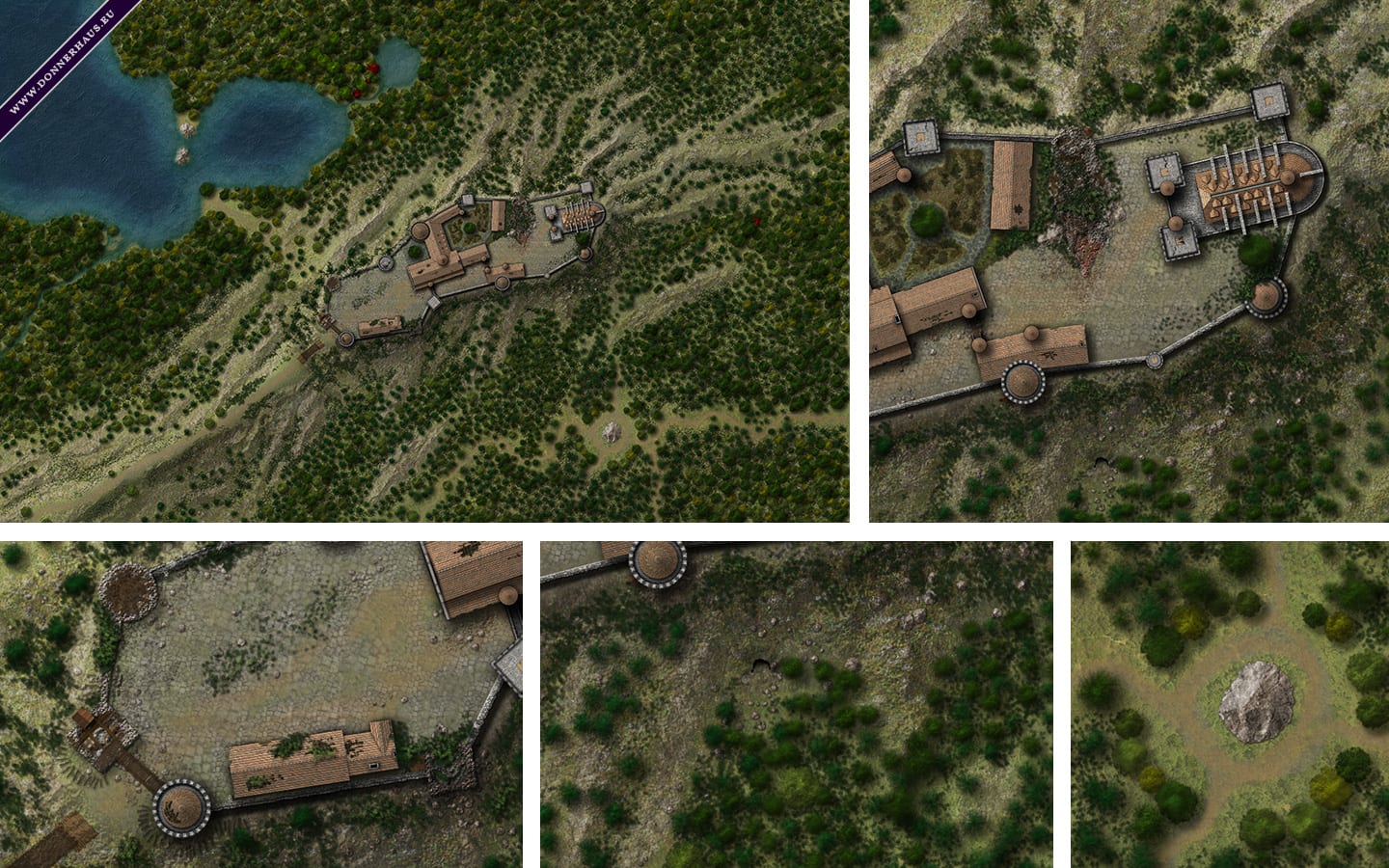 Die Burgruine auf dem Felsgrat Preview Collage