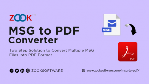 Download Best ZOOK MSG to PDF Converter allows to batch convert MSG to PDF with attachments. It enables to bulk export Outlook .msg to PDF files without Outlook. Using this software, users need to add MSG files to batch print MSG to PDF and save Outlook emails as PDF file.

Explore More:- https://www.zooksoftware.com/msg-to-pdf/