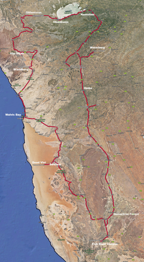 Namibia trasa