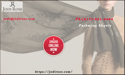 Jodi Rose is the largest online store of amazing collections of Shawls for Women in various categories including Cashmere Shawls, Pashmina Shawls, and Floral Shawls. These Pashmina Shawls designed by Jodi Rose are made from the finest quality of Cashmere Wools. Now buy from the exclusive collection of Women's Shawls in the USA.