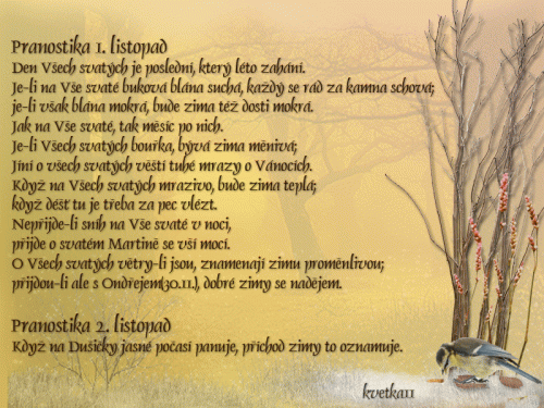 Pranostika 1 2. 11.