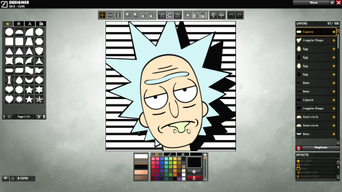 Should have a self made Morty as well but I don't have Xbox Live to screenshot it.
Creation Rick: https://www.youtube.com/watch?v=NK8Krjr2BpI
Creation Morty: https://www.youtube.com/watch?v=lhgWbMTiG-s