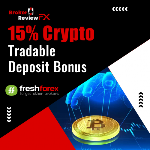 FreshForex is offering up to a 15% tradable bonus on funding using Bitcoin, Tether, Zcash, Bitcoin Cash, Ripple, Ethereum, and Litecoin. Fund with your favorite cryptocurrency and trade with the extended margin that works like your money.