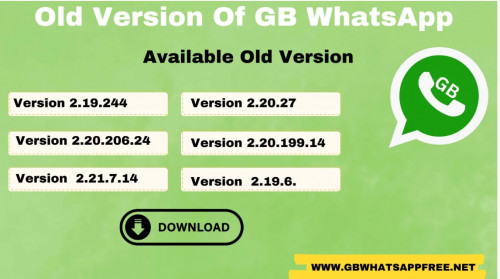 Also, a few new features have been added in new versions to make the quality of GB WhatsApp best than the older ones.

https://gbwhatsappfree.net/gb-whatsapp-old-versions/