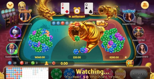 Sieu pham game truc tuyen Rong ho gemwin - Cu choi la thang.
Nếu anh em rút được lá bài đại diện cho Rồng có giá trị cao hơn lá bài đại diện cho Hổ, cửa Rồng thắng và người đặt cược vào cửa Rồng sẽ nhận được tiền thưởng.

Nếu lá bài đại diện cho Hổ có giá trị cao hơn lá bài đại diện cho Rồng, cửa Hổ thắng và người đặt cược vào cửa Hổ sẽ nhận được tiền thưởng.

Nếu giá trị của hai lá bài đại diện cho Rồng và Hổ bằng nhau, kết quả là Hòa và người đặt cược vào cửa Hòa sẽ thắng.
#gemwin #taigemwin #taigem3win